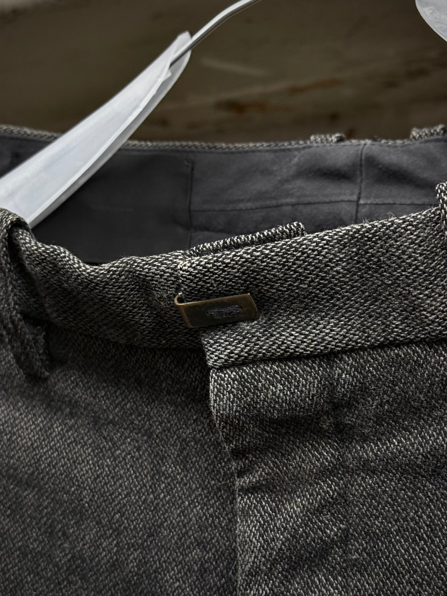 The Viridi-Anne Early 00s Straight Leg Wool Trousers