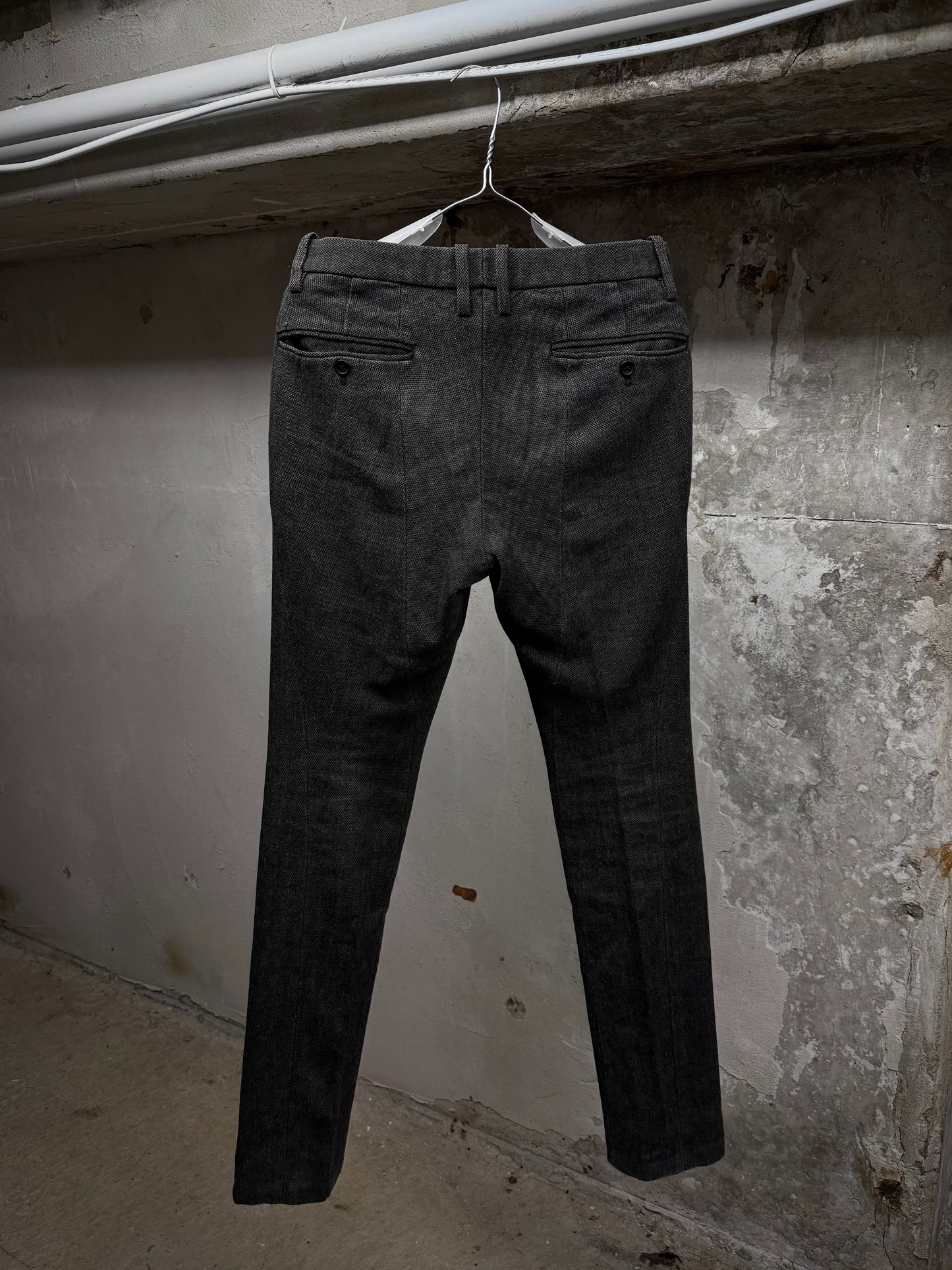 The Viridi-Anne Early 00s Straight Leg Wool Trousers