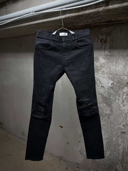 FAITH CONNEXION by Christophe Decarnin AW17-18 Washed Black Paneled ‘Running Jean’ Skinny Denim