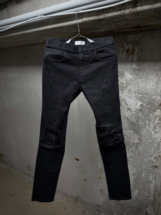 FAITH CONNEXION by Christophe Decarnin AW17-18 Washed Black Paneled ‘Running Jean’ Skinny Denim