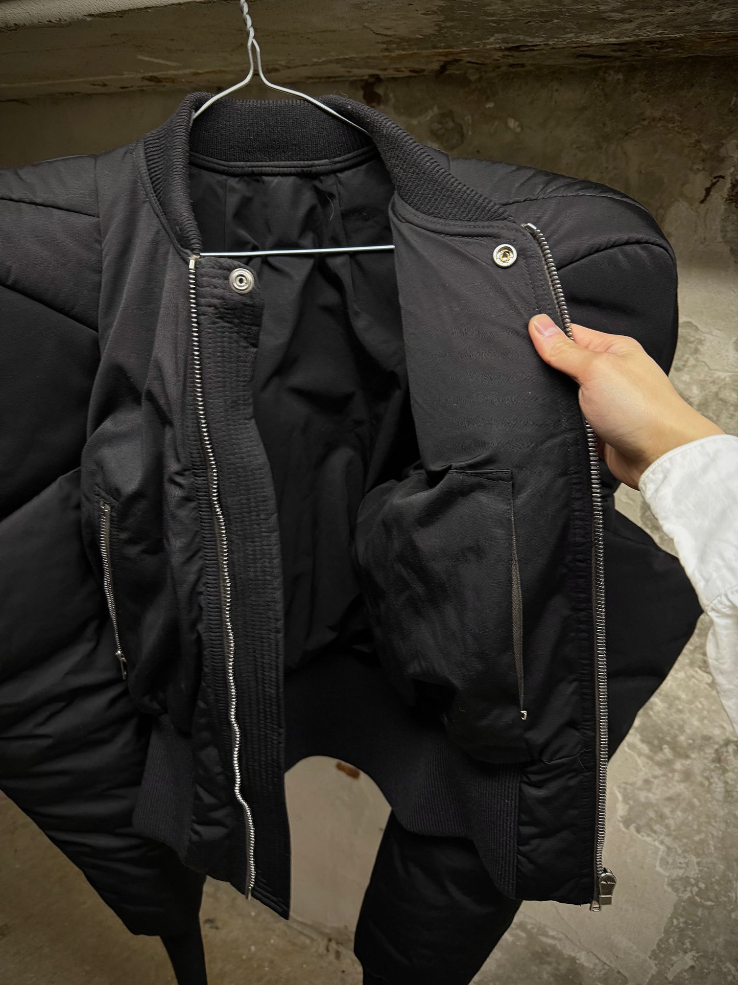 Rick Owens AW22 "STROBE" Alice Kunst Down Bomber Jacket