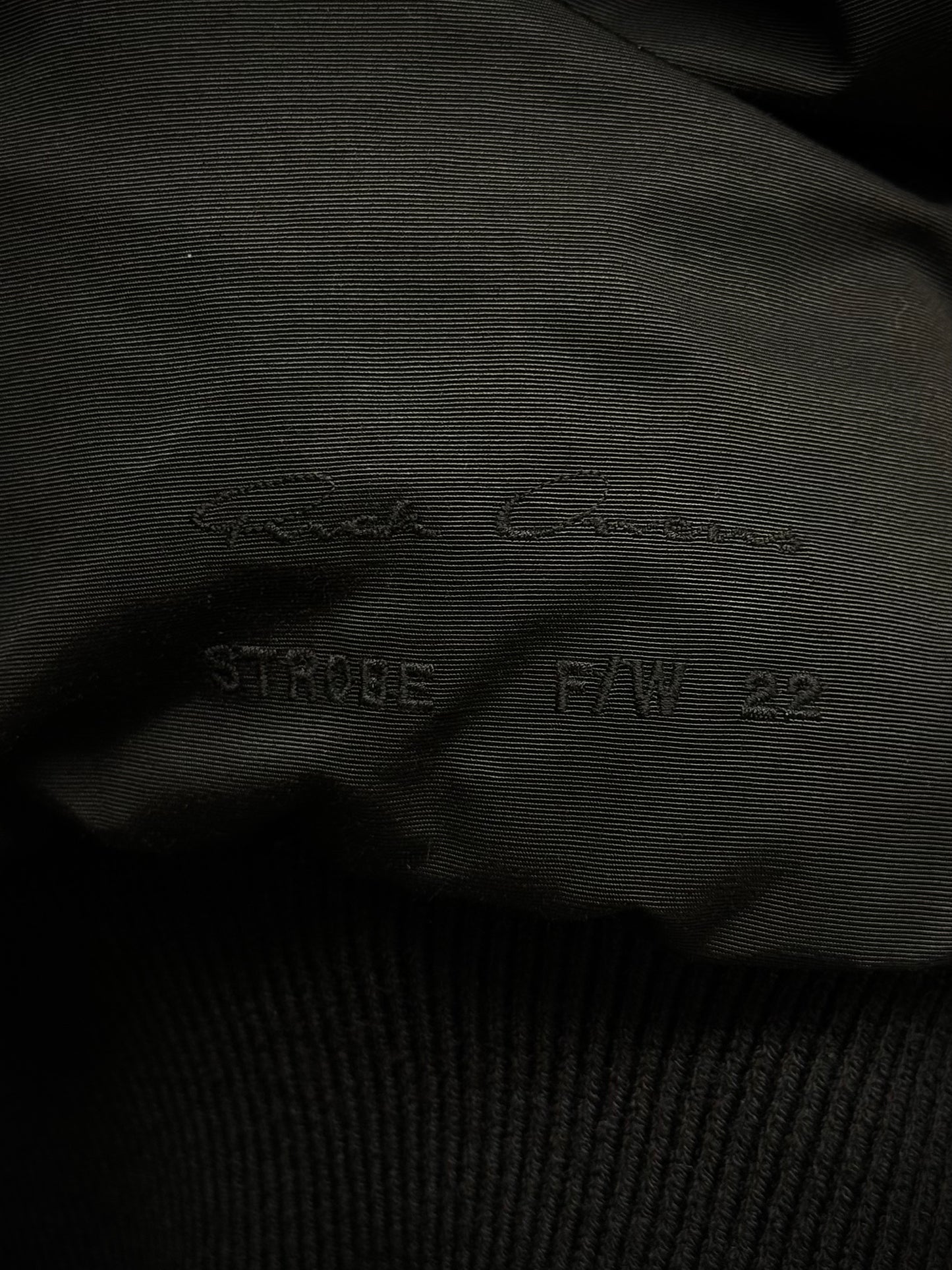 Rick Owens AW22 "STROBE" Alice Kunst Down Bomber Jacket
