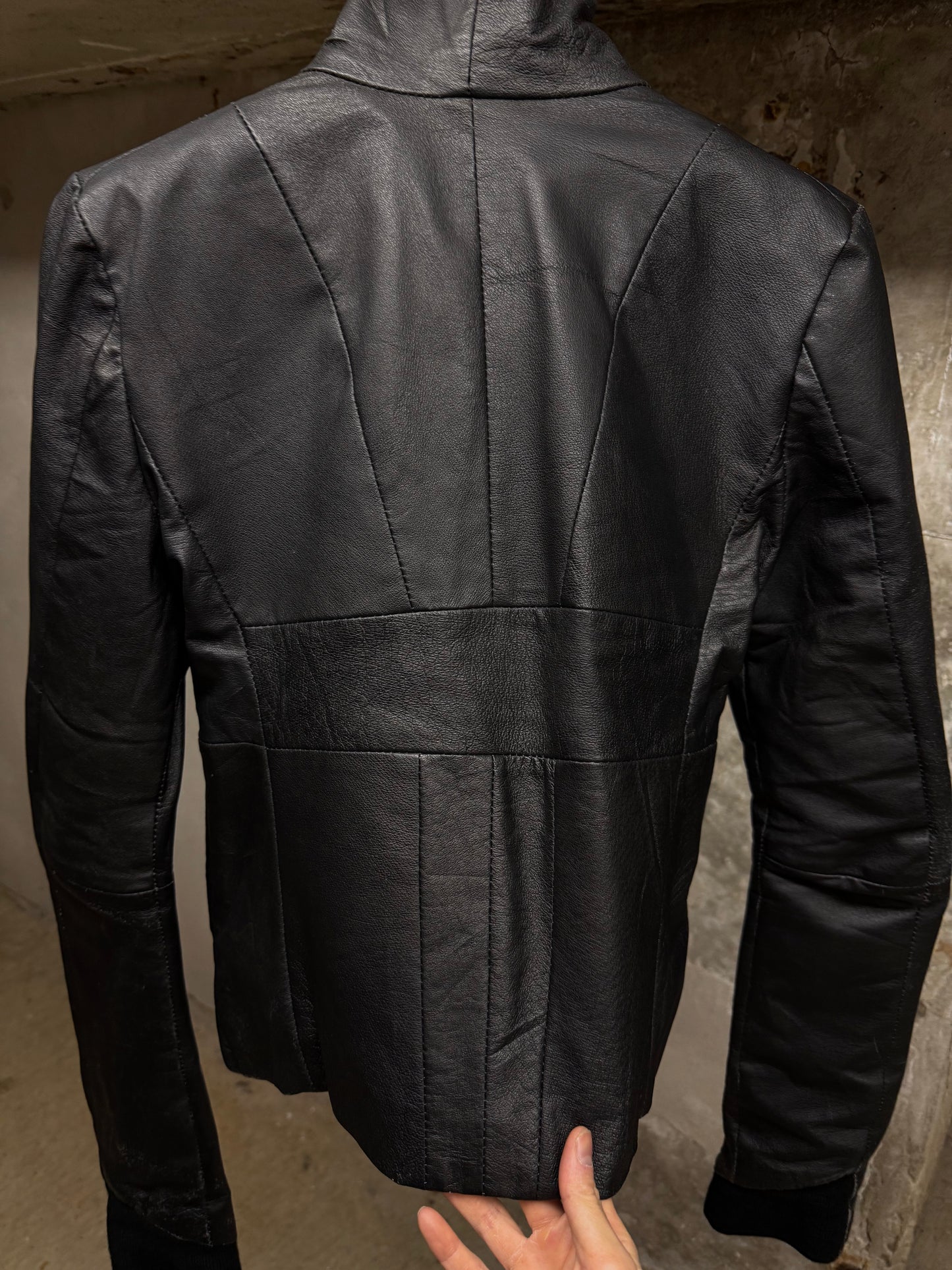 EKAM Early 00s Sheepskin Leather Rider Jacket