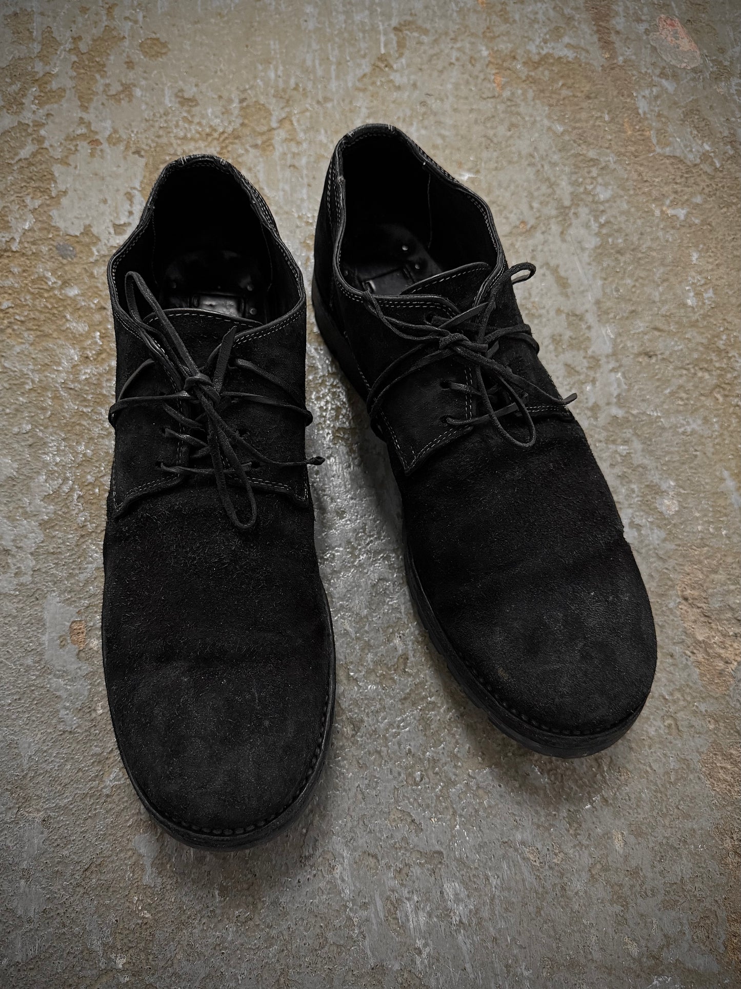 GUIDI '792V' Full-grain Reverse Horse Leather Derbies