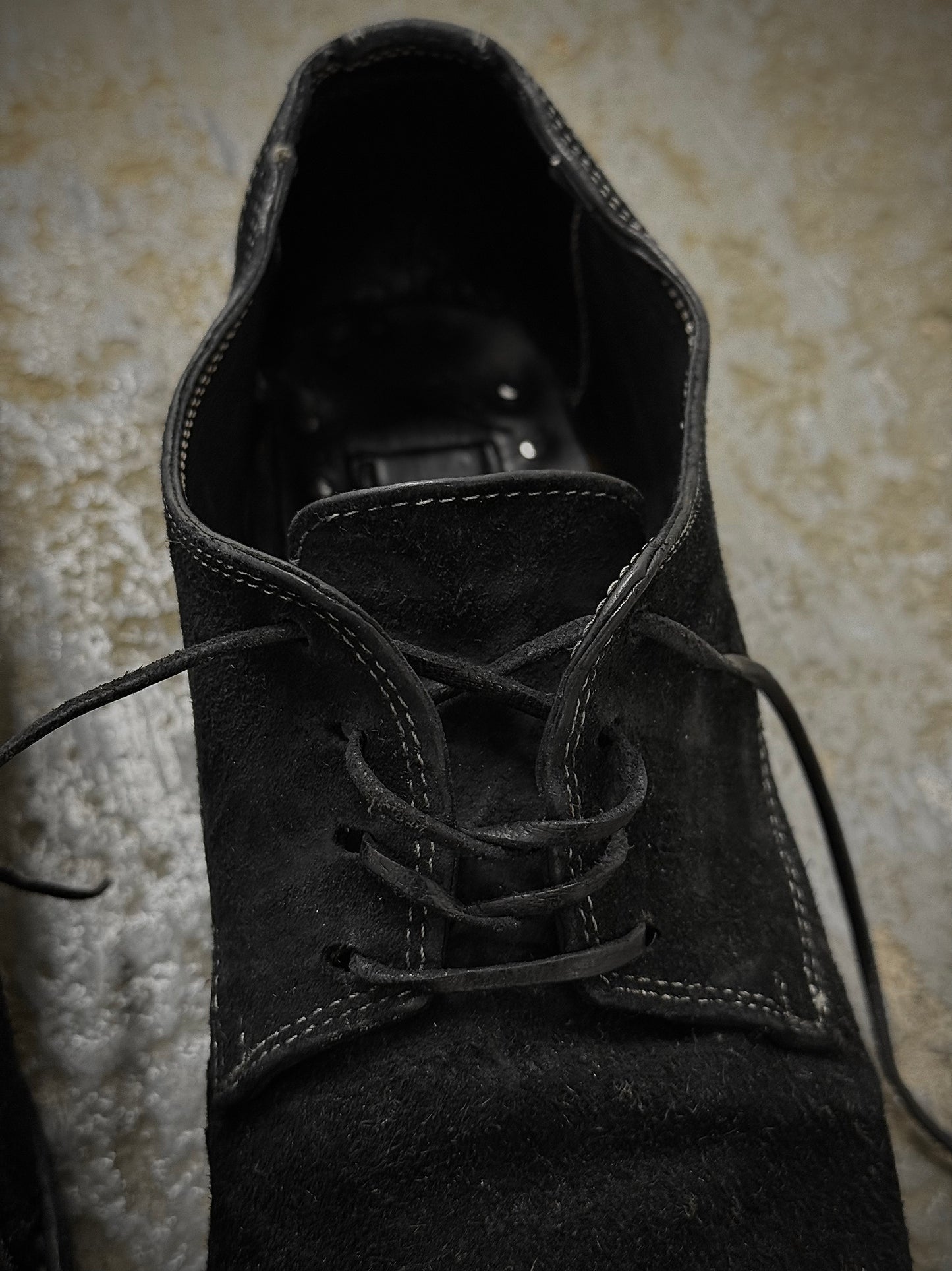GUIDI '792V' Full-grain Reverse Horse Leather Derbies
