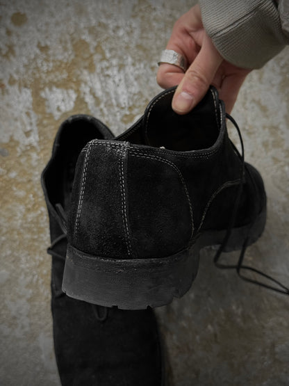 GUIDI '792V' Full-grain Reverse Horse Leather Derbies