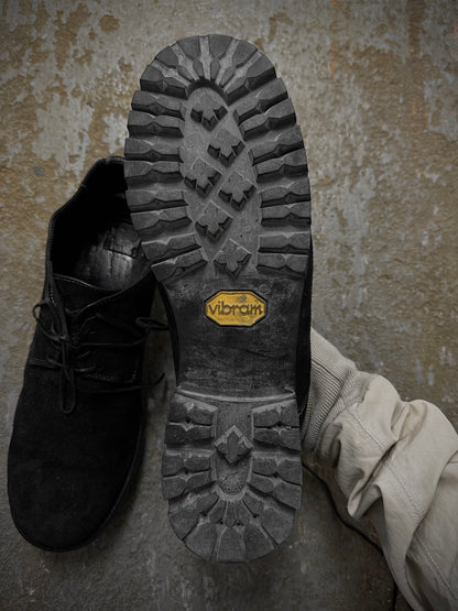 GUIDI '792V' Full-grain Reverse Horse Leather Derbies