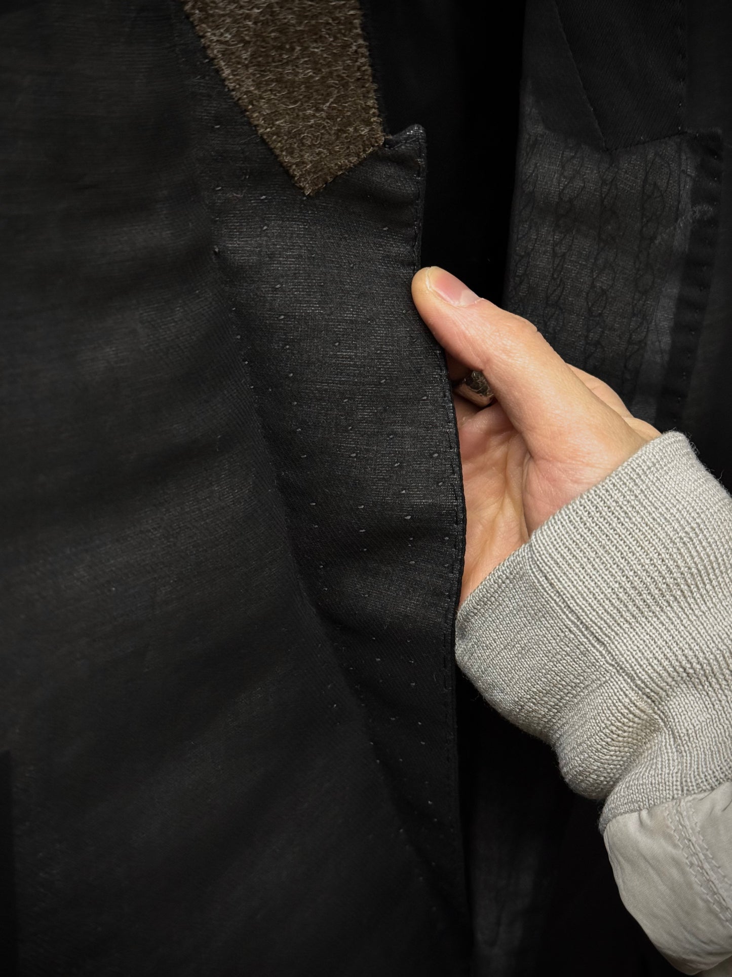 Rick Owens SS22 "FOGACHINE" Transparent Cotton Chiffon Blazer