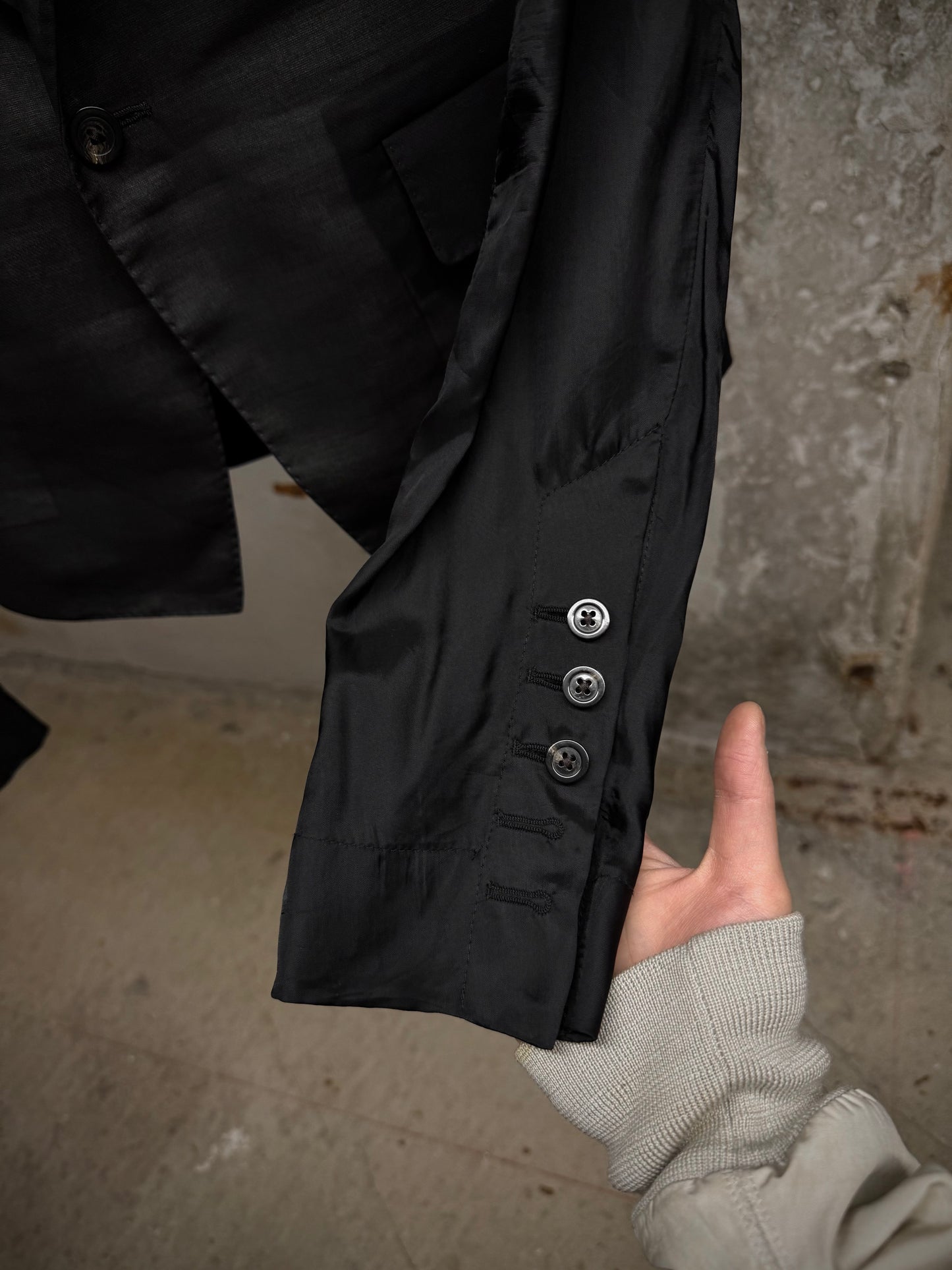 Rick Owens SS22 "FOGACHINE" Transparent Cotton Chiffon Blazer
