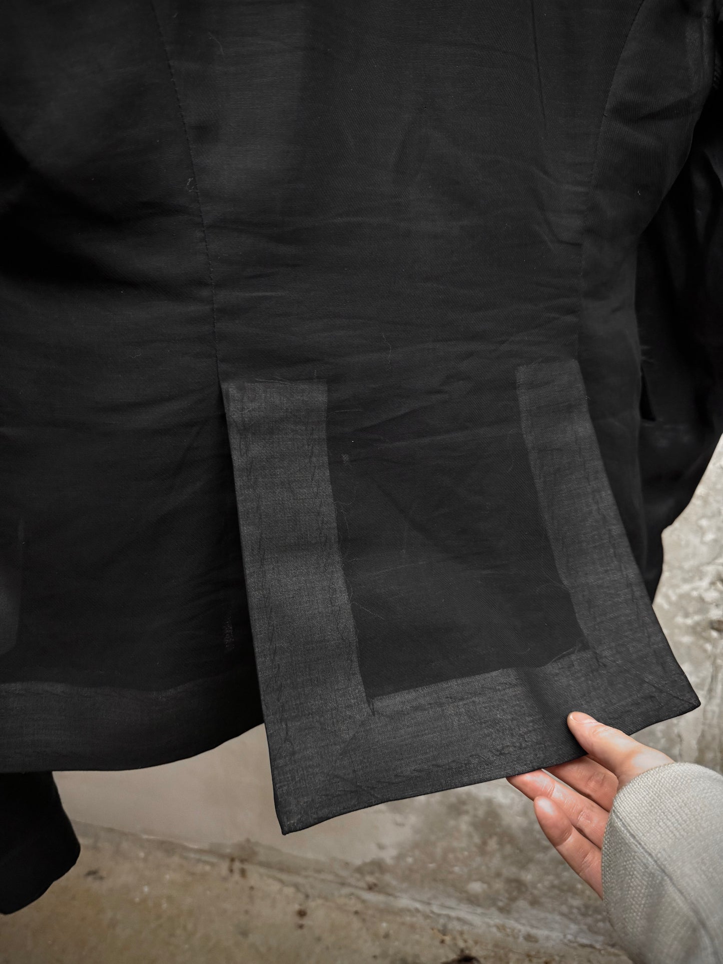 Rick Owens SS22 "FOGACHINE" Transparent Cotton Chiffon Blazer