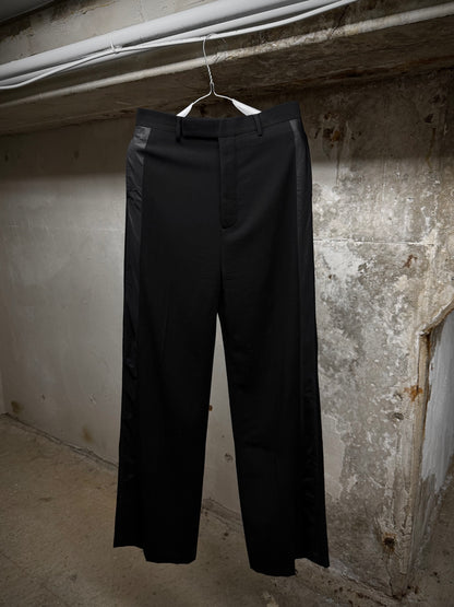 Rick Owens AW18 "SISYPHUS" Wool Tuxedo Stripe Wide Leg Trousers