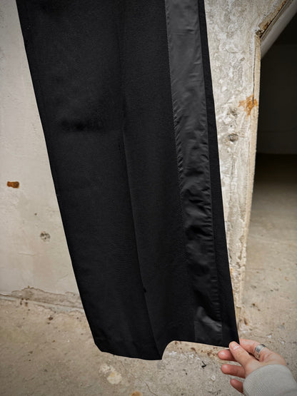 Rick Owens AW18 "SISYPHUS" Wool Tuxedo Stripe Wide Leg Trousers