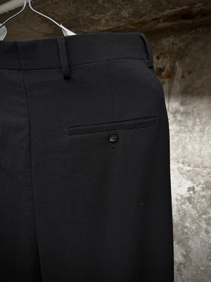 Rick Owens AW18 "SISYPHUS" Wool Tuxedo Stripe Wide Leg Trousers