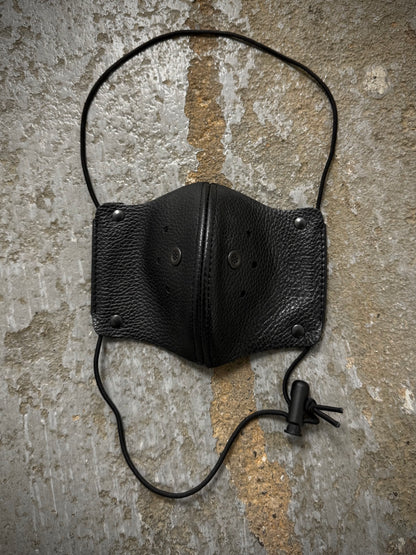 Yohji Yamamoto BLACK Scandal x KADOYA x BACKLASH AW21 Cow Leather Face Cover