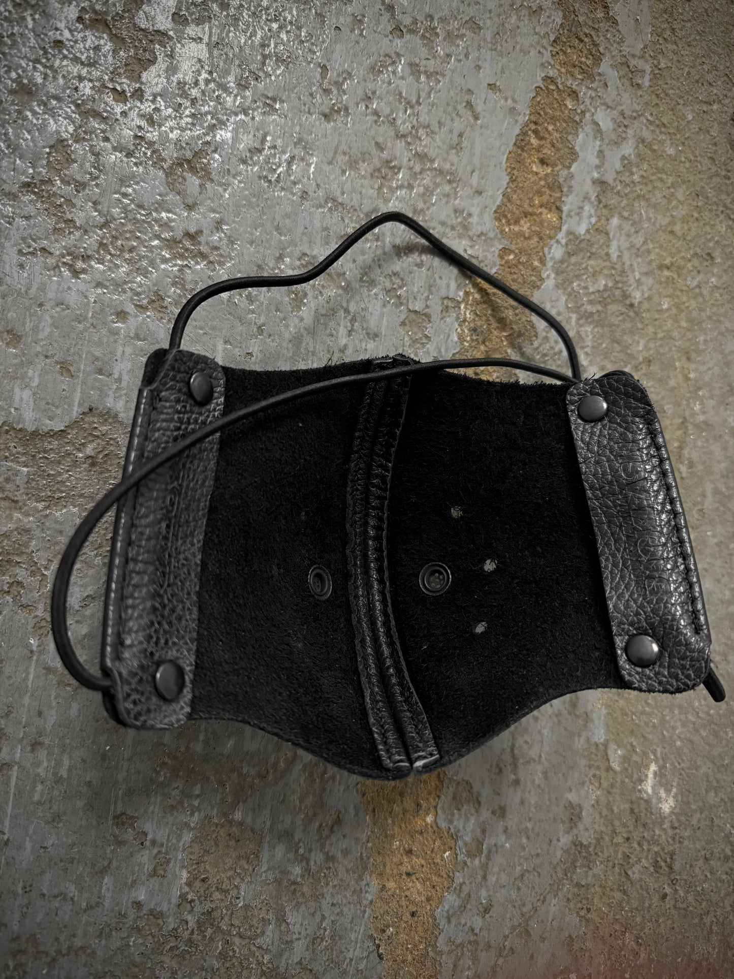 Yohji Yamamoto BLACK Scandal x KADOYA x BACKLASH AW21 Cow Leather Face Cover