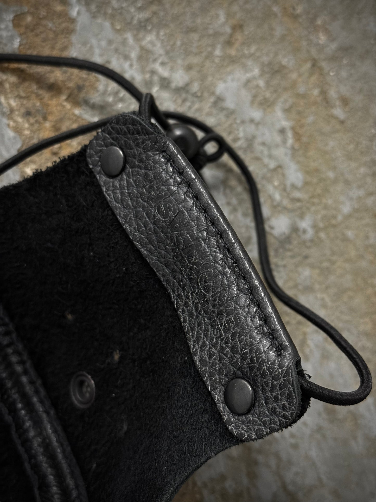 Yohji Yamamoto BLACK Scandal x KADOYA x BACKLASH AW21 Cow Leather Face Cover