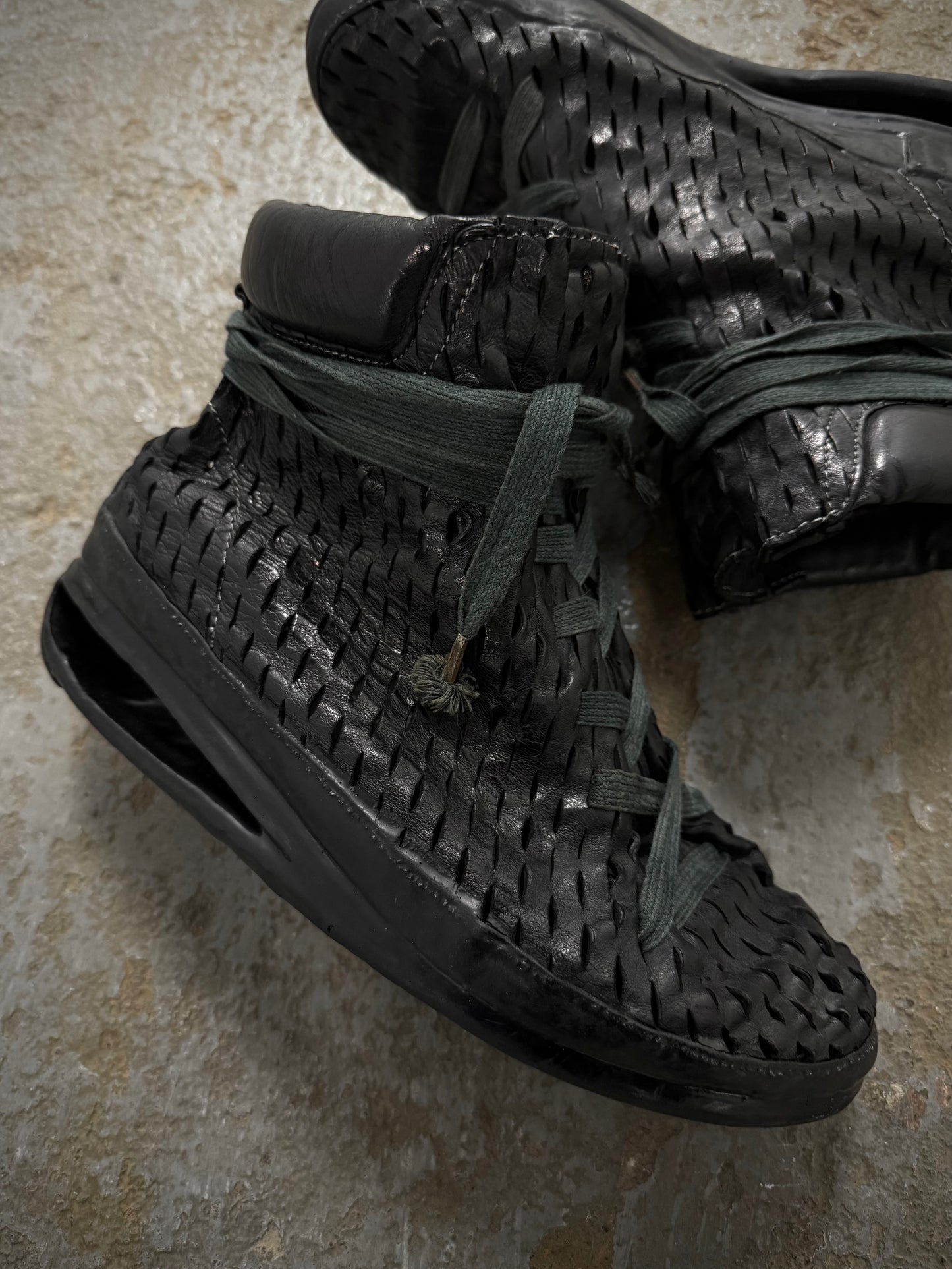 Carol Christian Poell 'AM/2686C ROOMS-PTC/010' Kangaroo Leather Laser Cut U-Sole Drip Sneakers