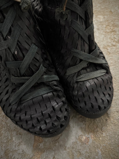 Carol Christian Poell 'AM/2686C ROOMS-PTC/010' Kangaroo Leather Laser Cut U-Sole Drip Sneakers