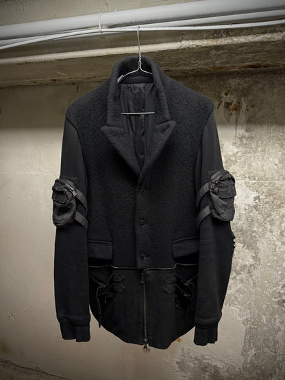 Number (N)ine AW05 "The High Streets" Hybrid Wool Sheep Leather Cargo Blazer