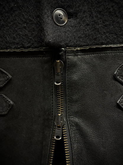 Number (N)ine AW05 "The High Streets" Hybrid Wool Sheep Leather Cargo Blazer