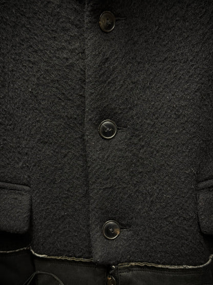 Number (N)ine AW05 "The High Streets" Hybrid Wool Sheep Leather Cargo Blazer