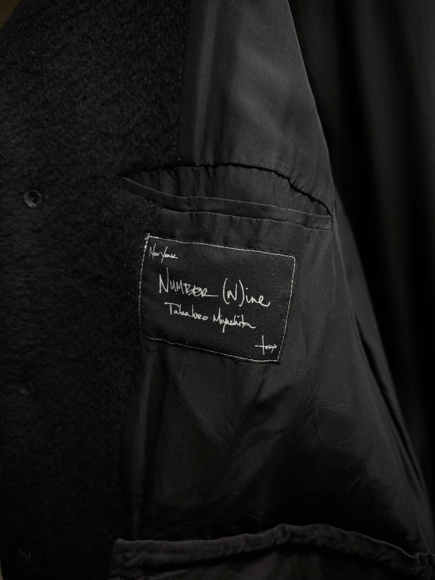 Number (N)ine AW05 "The High Streets" Hybrid Wool Sheep Leather Cargo Blazer