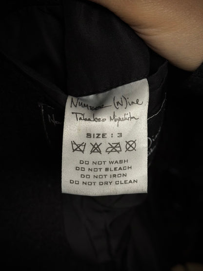 Number (N)ine AW05 "The High Streets" Hybrid Wool Sheep Leather Cargo Blazer