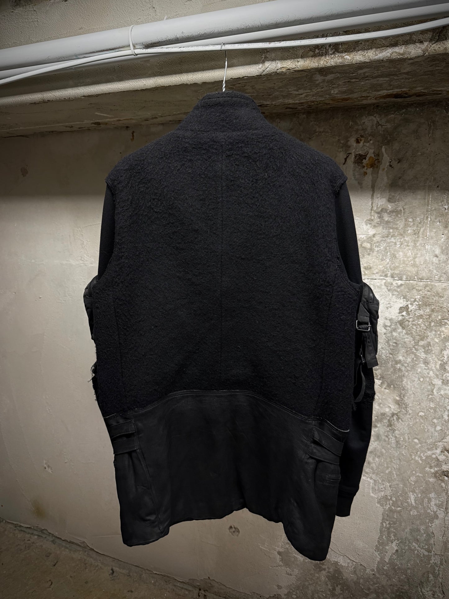 Number (N)ine AW05 "The High Streets" Hybrid Wool Sheep Leather Cargo Blazer