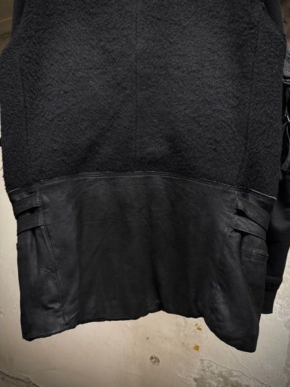 Number (N)ine AW05 "The High Streets" Hybrid Wool Sheep Leather Cargo Blazer