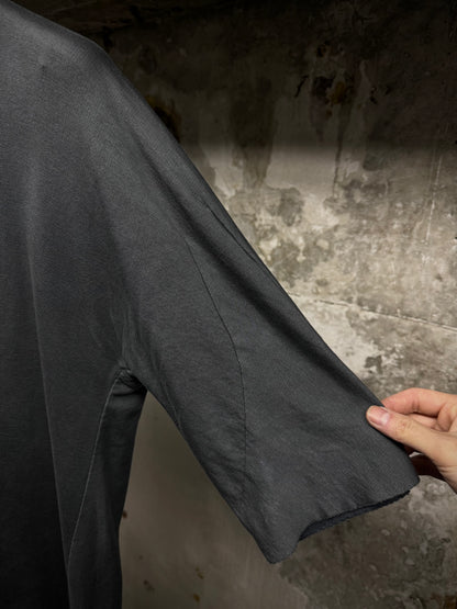 LEON EMANUEL BLANCK 'DIS-MT/01' Patina Blue Eco Stretch Jersey Distortion Reversible T-shirt