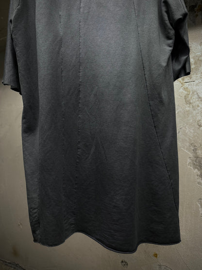 LEON EMANUEL BLANCK 'DIS-MT/01' Patina Blue Eco Stretch Jersey Distortion Reversible T-shirt
