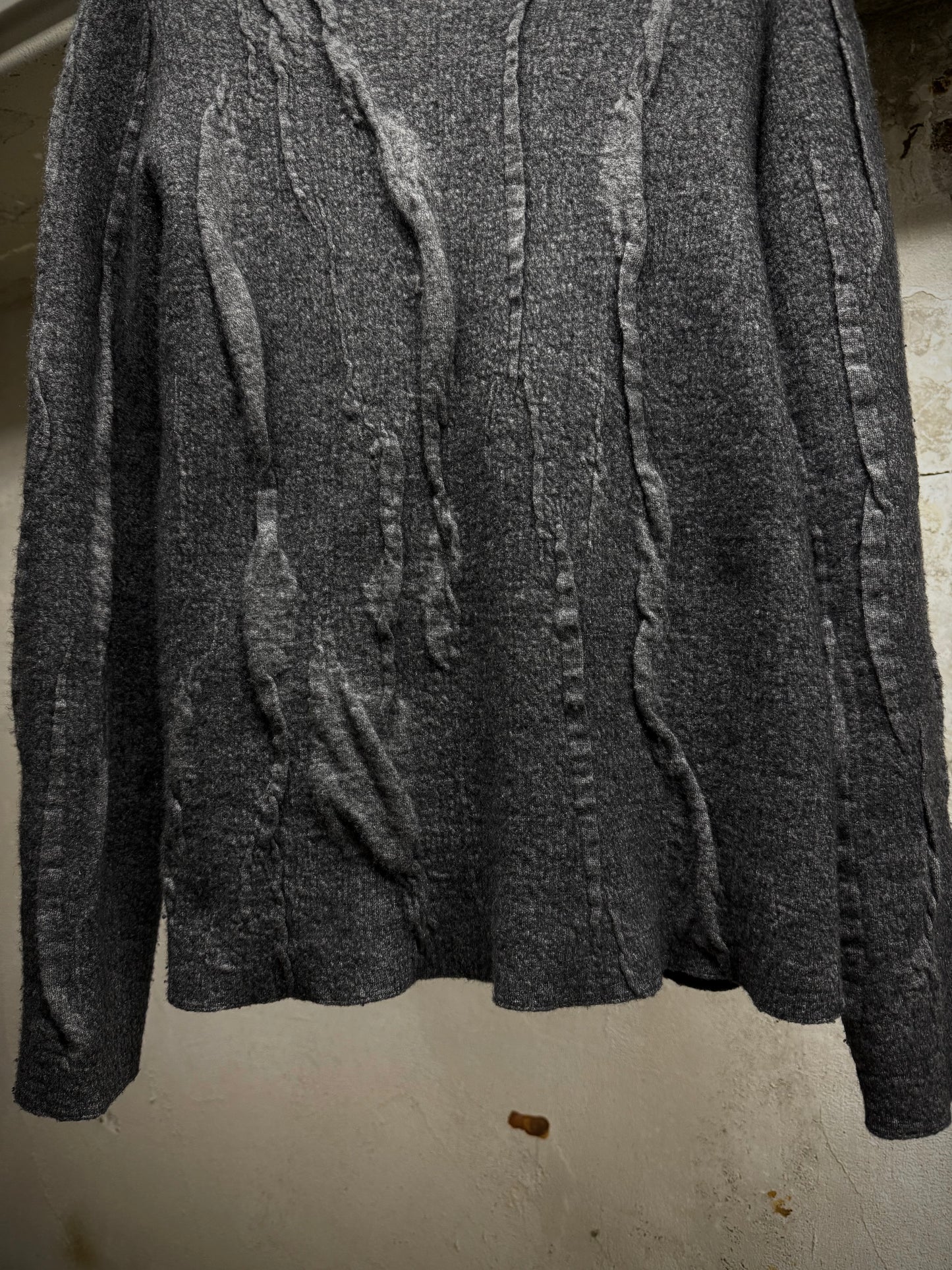 Label Under Construction Distressed Reversible Lunar Crewneck Sweater