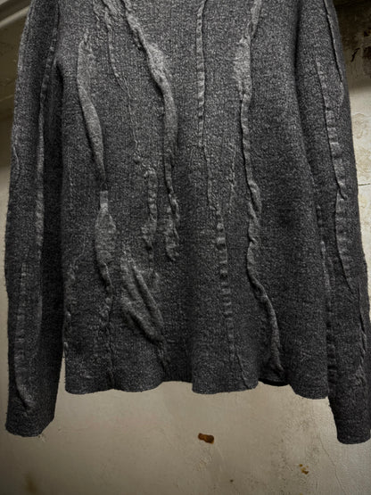 Label Under Construction Distressed Reversible Lunar Crewneck Sweater