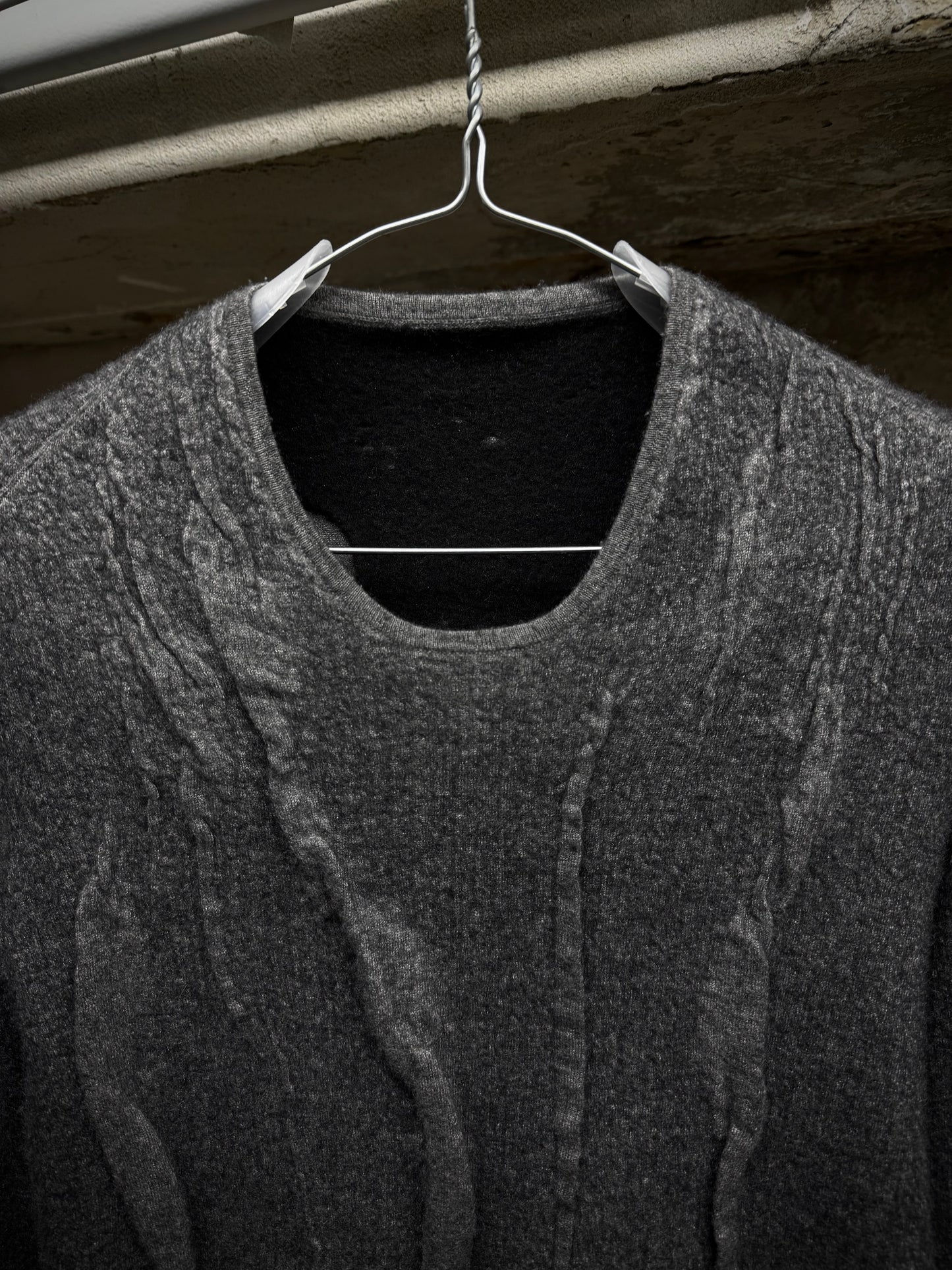 Label Under Construction Distressed Reversible Lunar Crewneck Sweater