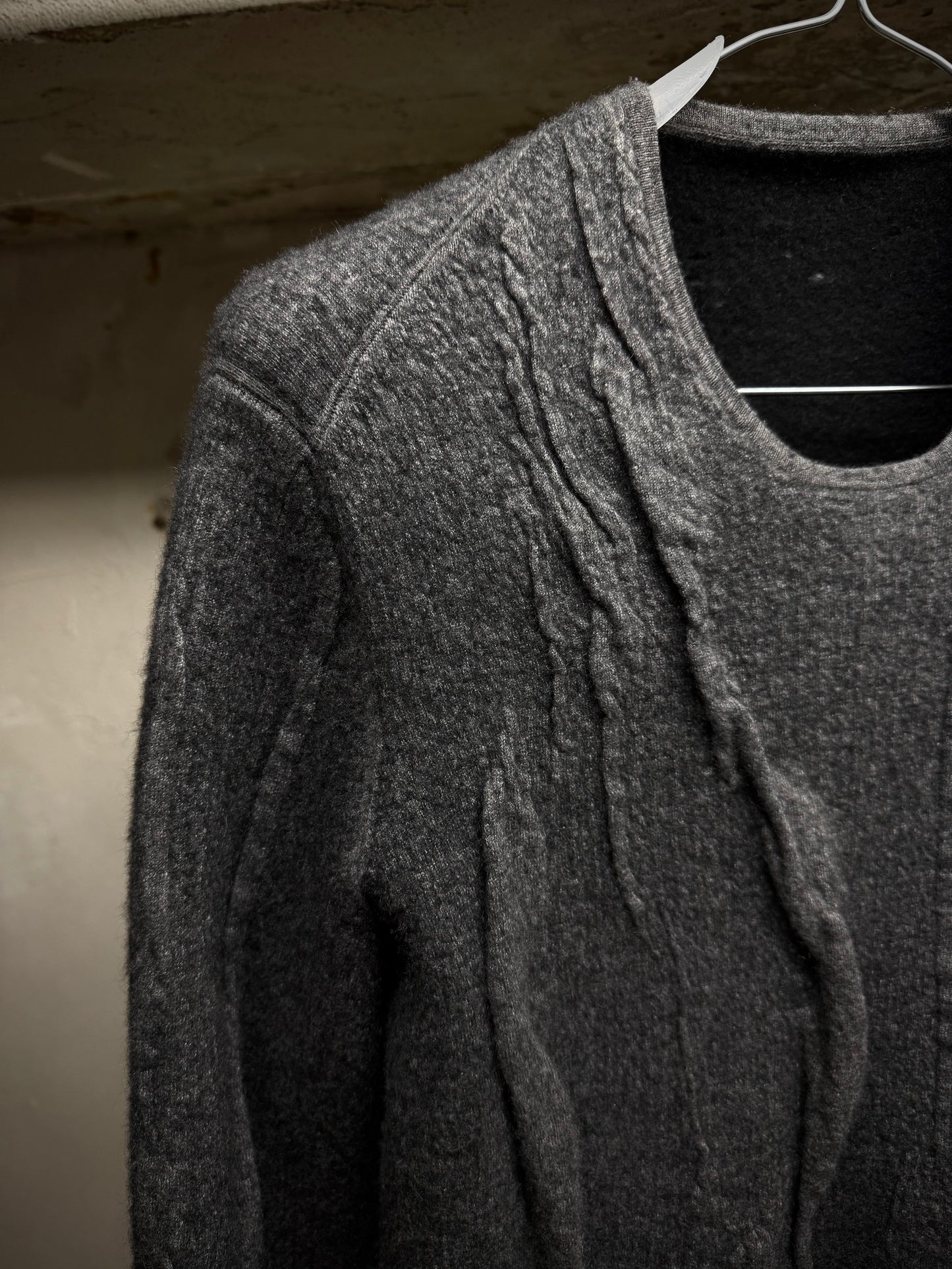 Label Under Construction Distressed Reversible Lunar Crewneck Sweater