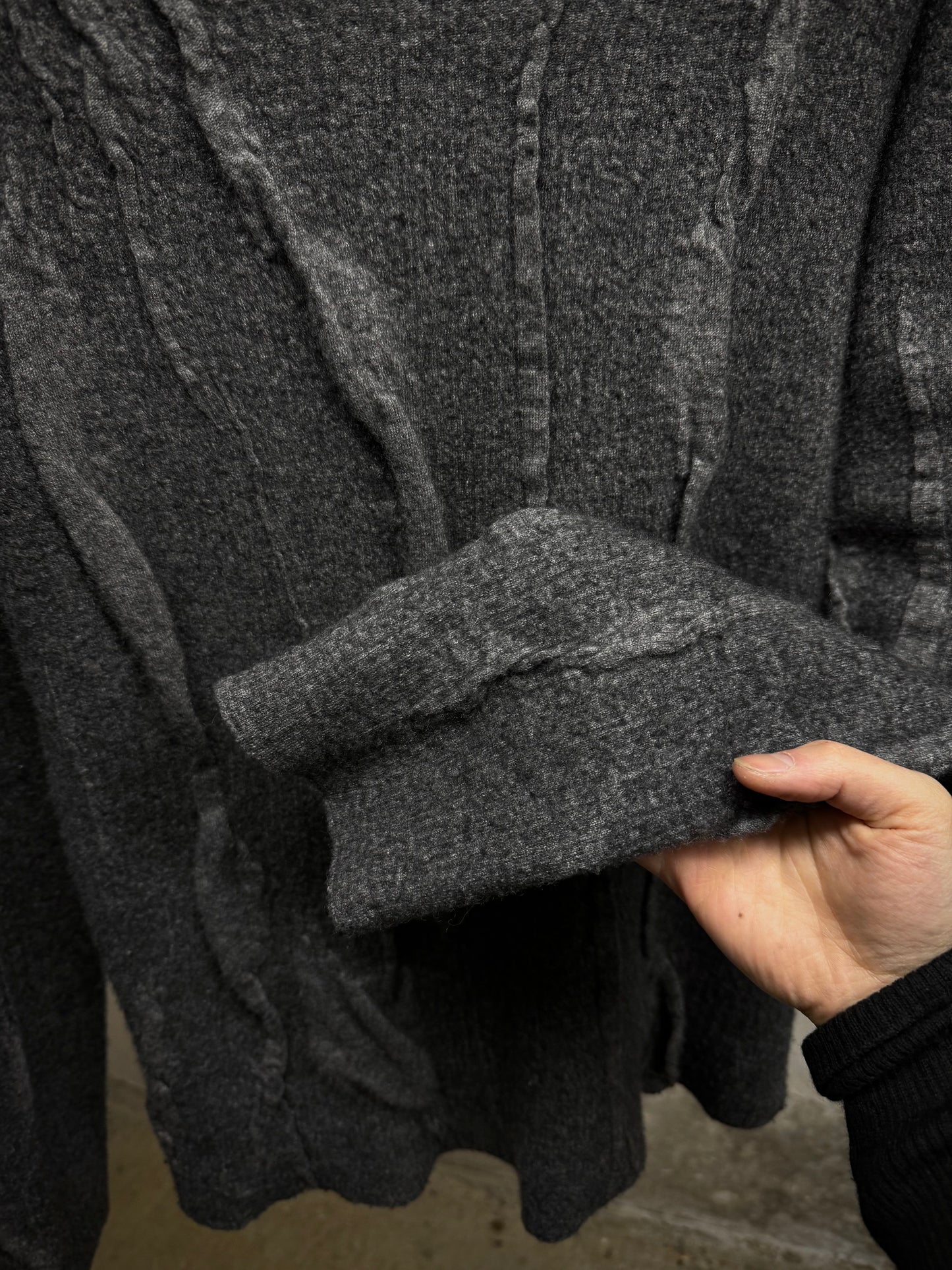 Label Under Construction Distressed Reversible Lunar Crewneck Sweater