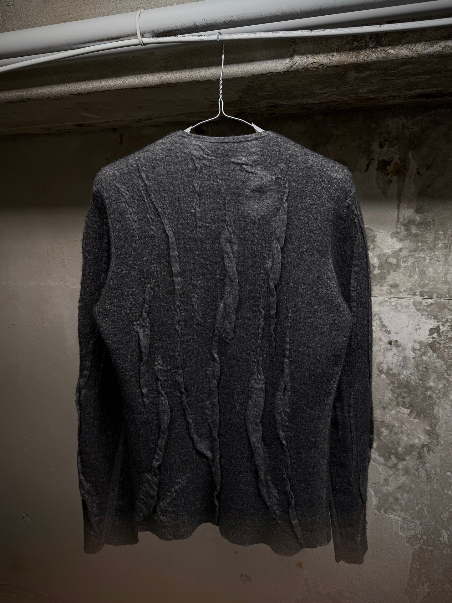 Label Under Construction Distressed Reversible Lunar Crewneck Sweater