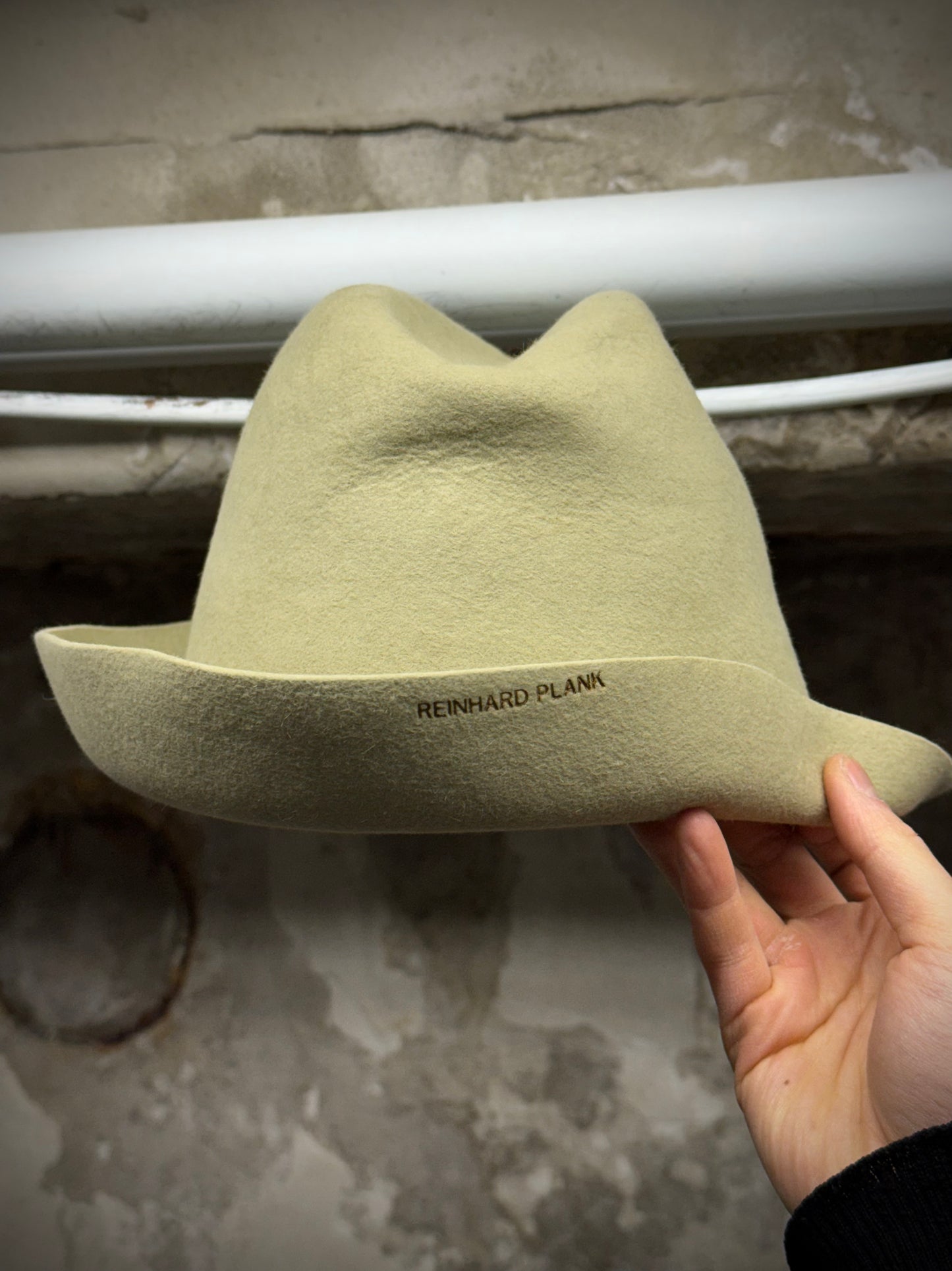 REINHARD PLANK 'ALBA' Light Sage Lapin Hat