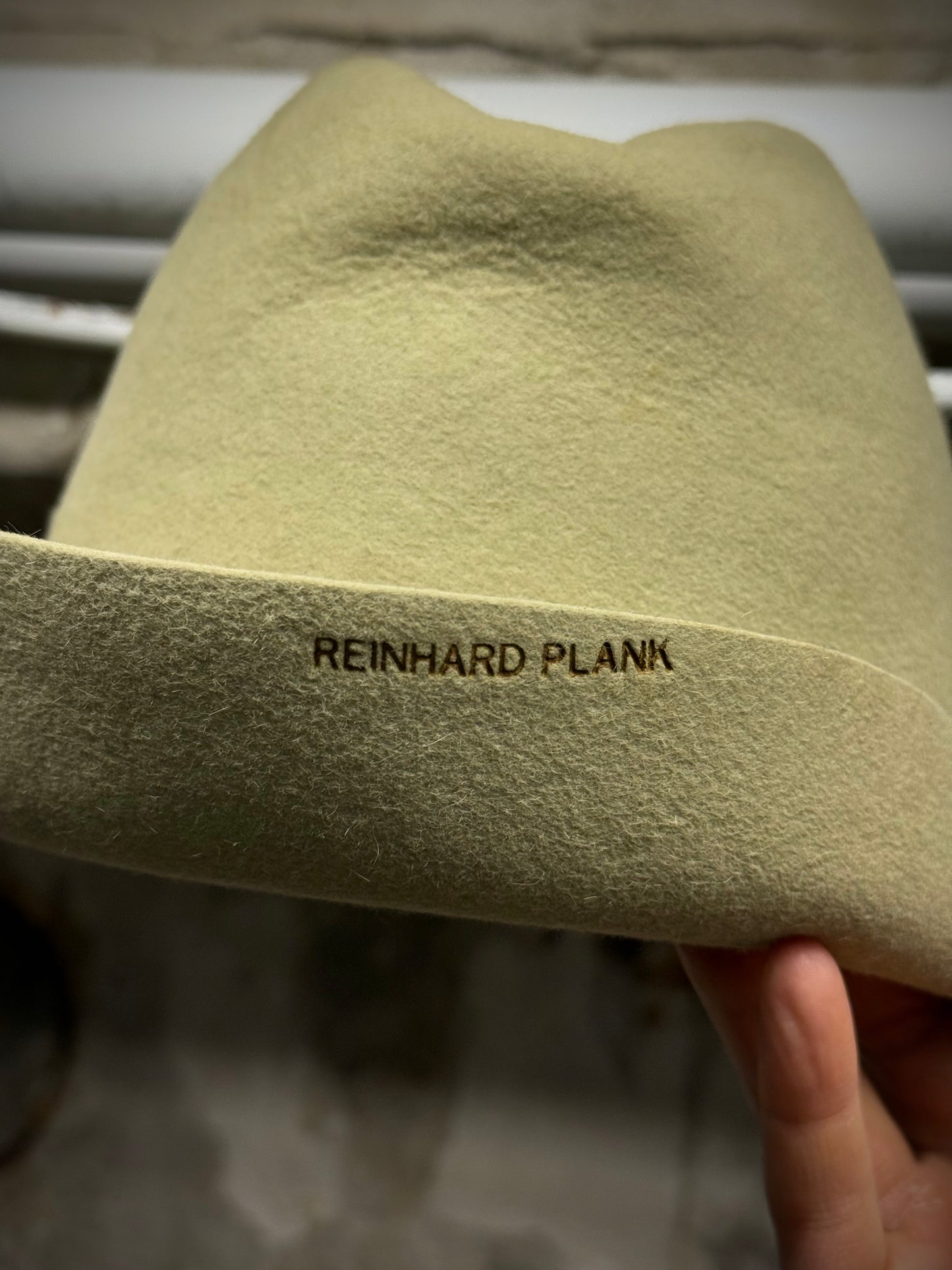 REINHARD PLANK 'ALBA' Light Sage Lapin Hat
