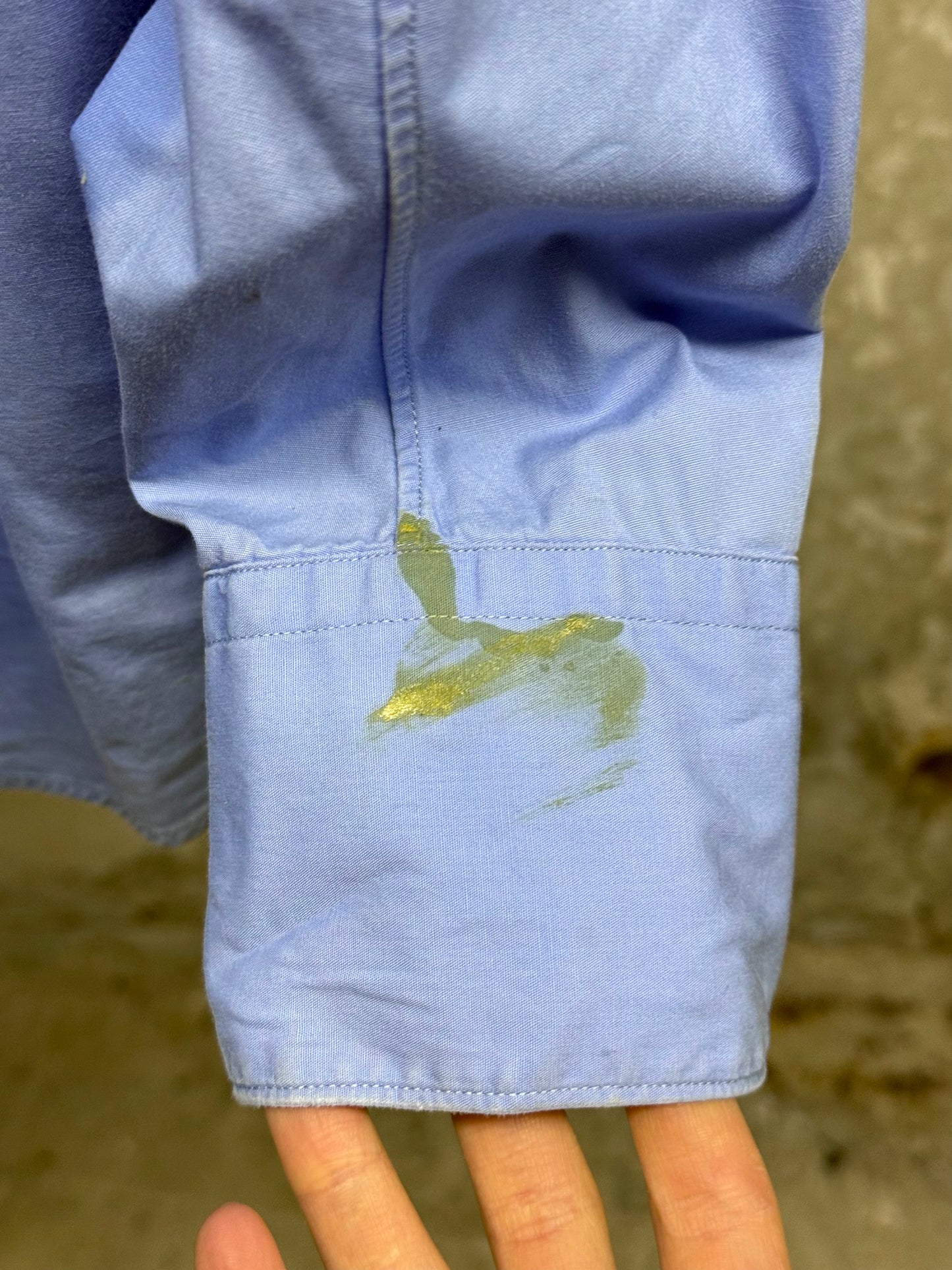 Carol Christian Poell AW01-02 "Public Freedom" Lilac Blue Cotton Poplin Shirt