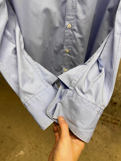 Carol Christian Poell AW01-02 "Public Freedom" Lilac Blue Cotton Poplin Shirt