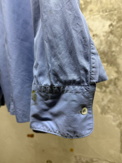 Carol Christian Poell AW01-02 "Public Freedom" Lilac Blue Cotton Poplin Shirt