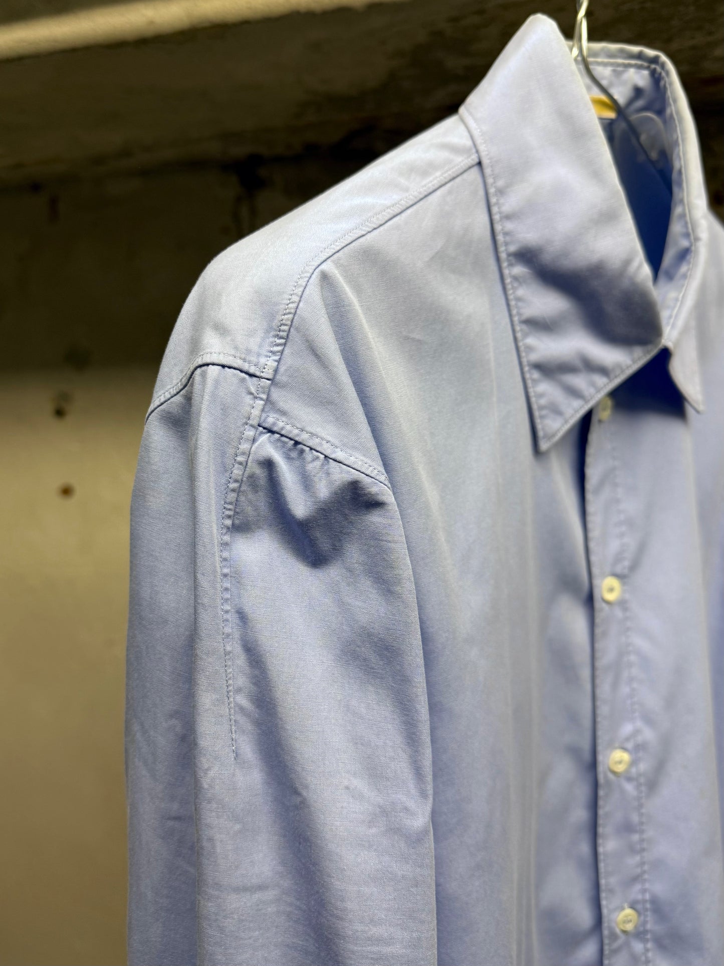 Carol Christian Poell AW01-02 "Public Freedom" Lilac Blue Cotton Poplin Shirt