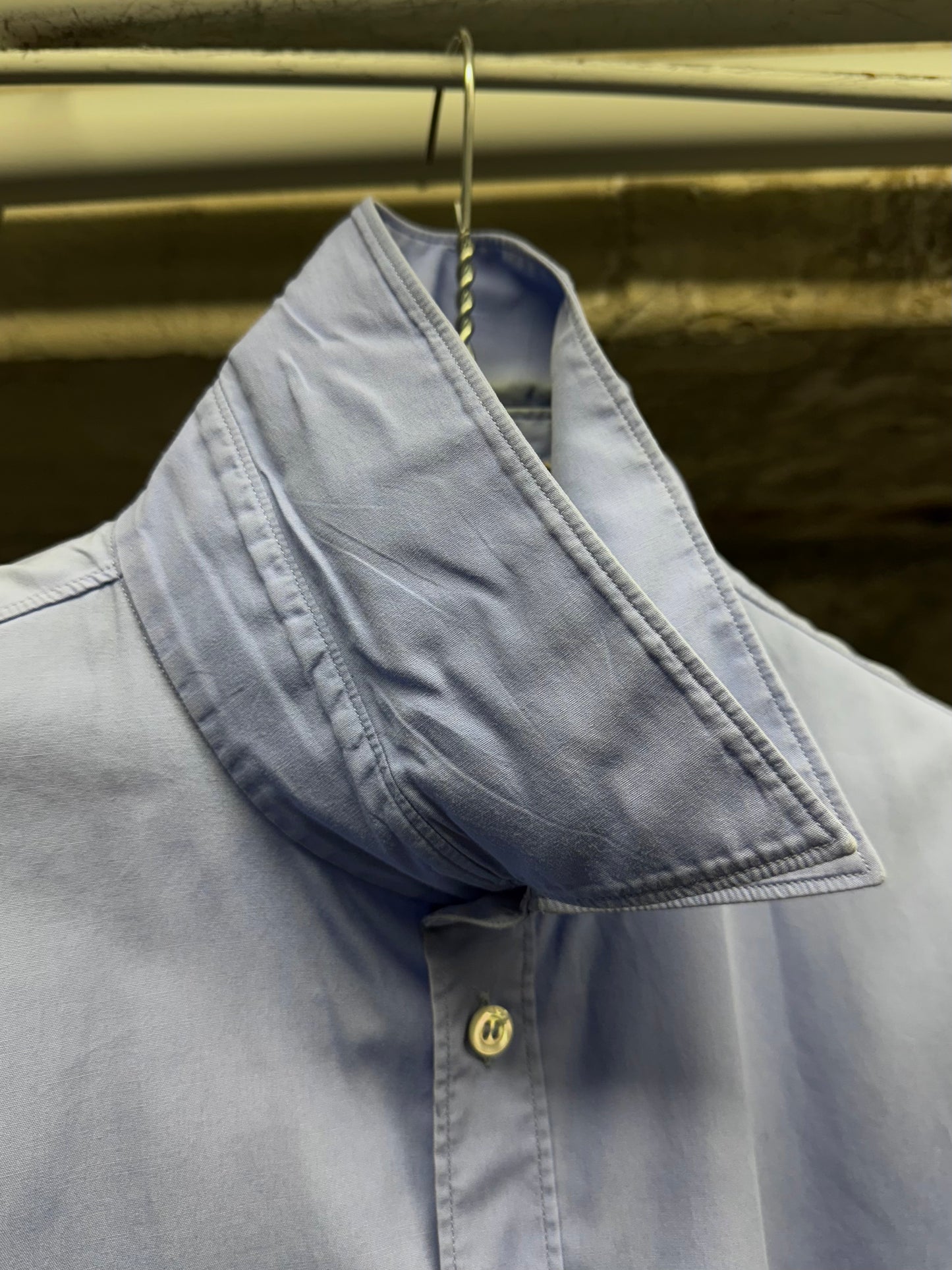 Carol Christian Poell AW01-02 "Public Freedom" Lilac Blue Cotton Poplin Shirt