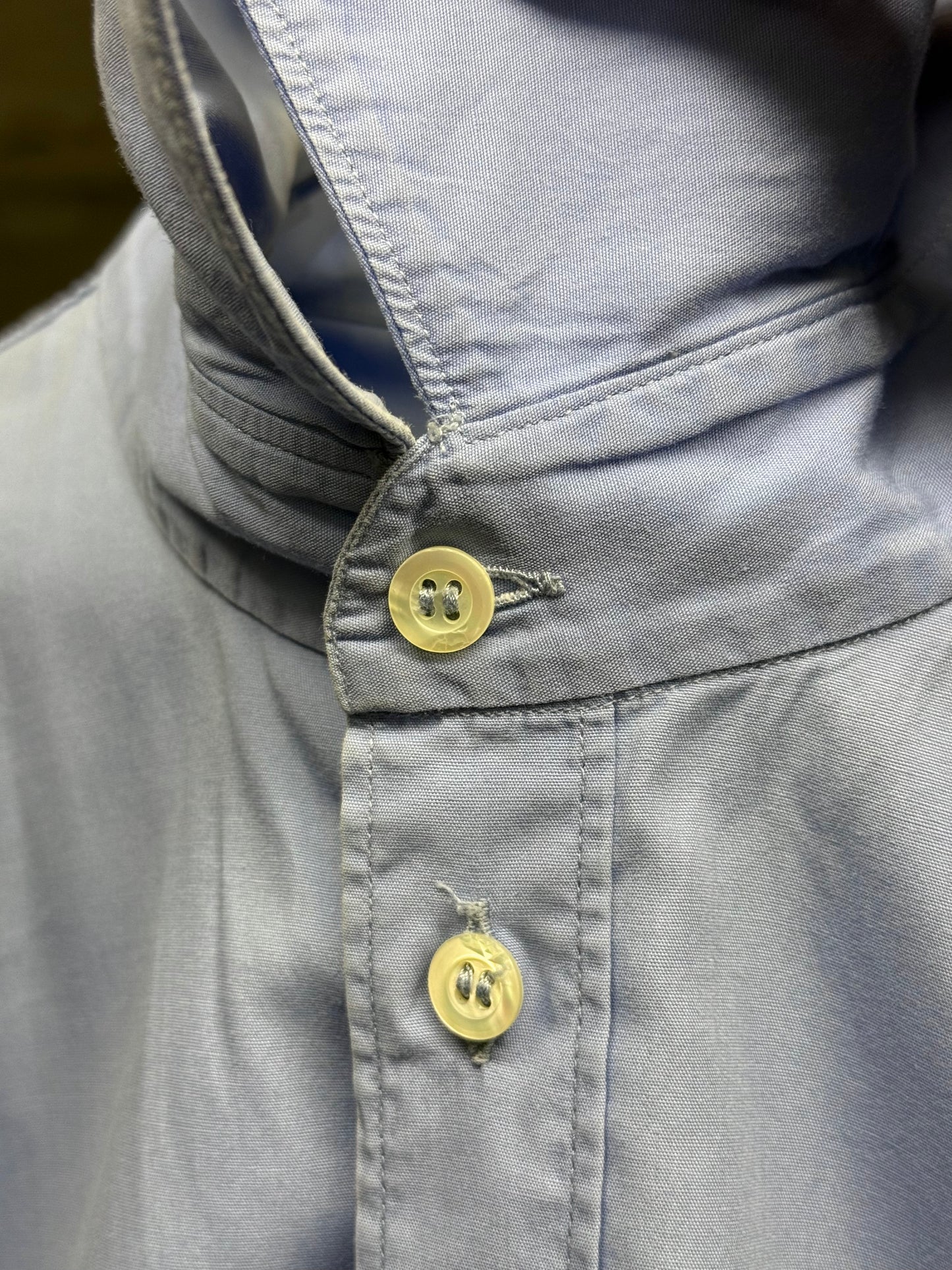 Carol Christian Poell AW01-02 "Public Freedom" Lilac Blue Cotton Poplin Shirt