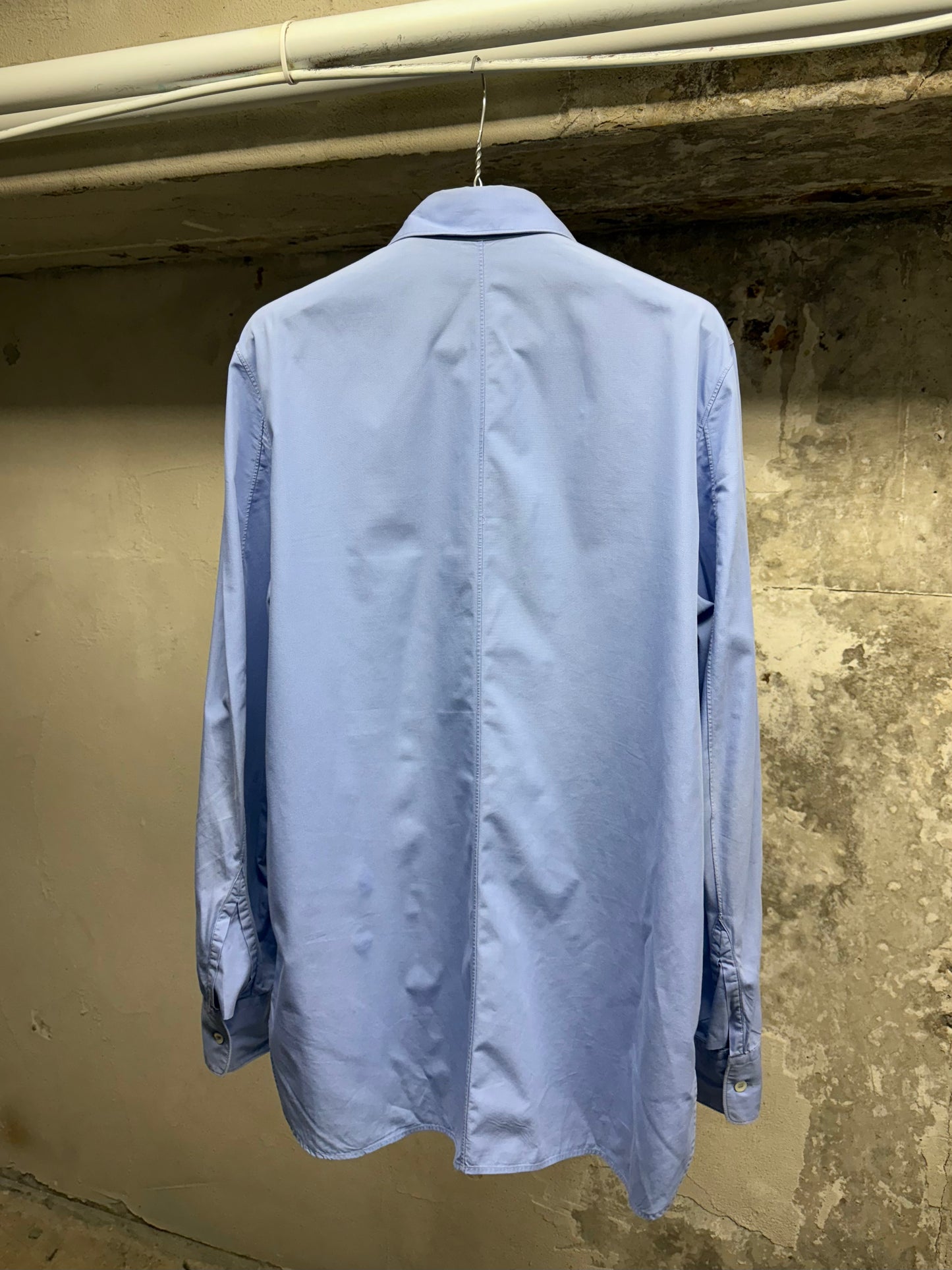 Carol Christian Poell AW01-02 "Public Freedom" Lilac Blue Cotton Poplin Shirt
