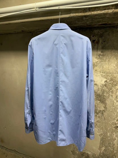 Carol Christian Poell AW01-02 "Public Freedom" Lilac Blue Cotton Poplin Shirt