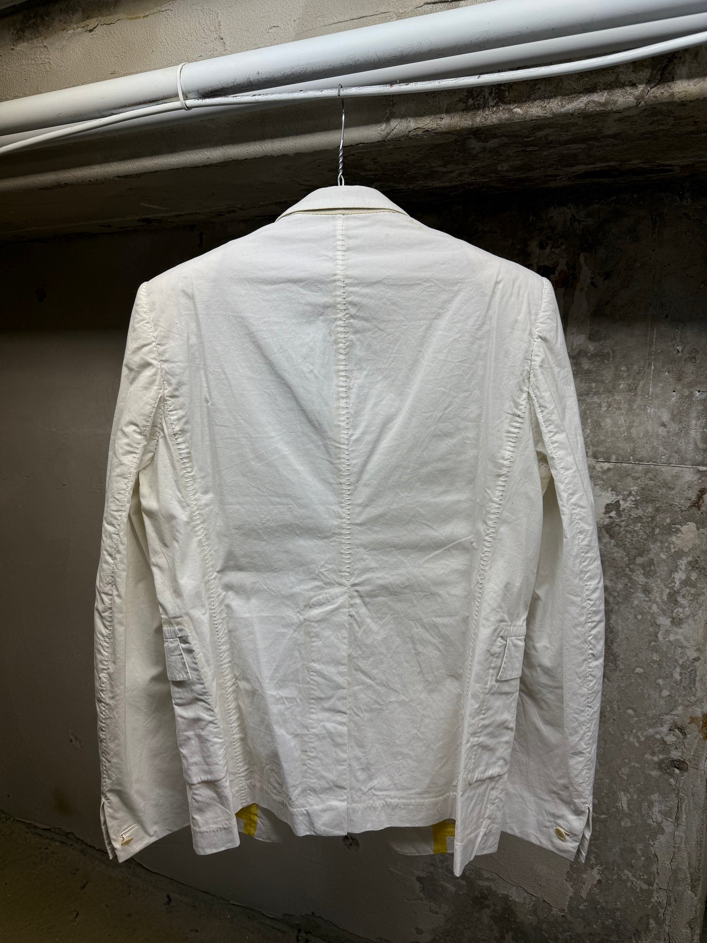 Carol Christian Poell 2010 'GM/2618OD CORD-PTC/2' Object-dyed Unlined Visible Meltlock Single Button Jacket
