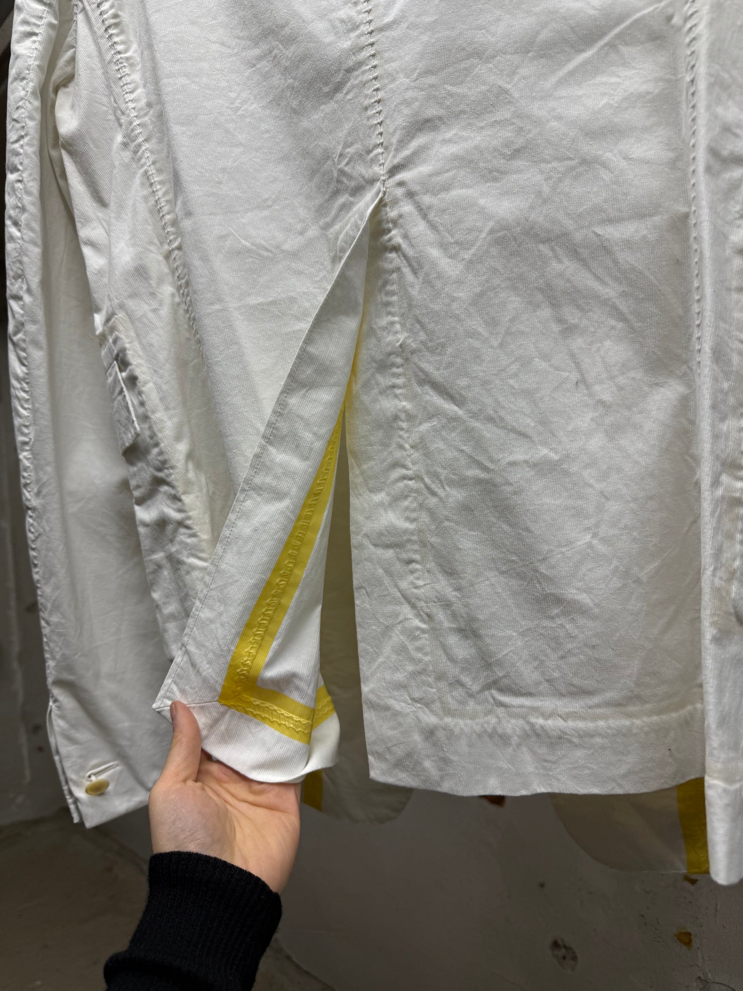 Carol Christian Poell 2010 'GM/2618OD CORD-PTC/2' Object-dyed Unlined Visible Meltlock Single Button Jacket