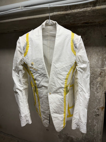 Carol Christian Poell 2010 'GM/2618OD CORD-PTC/2' Object-dyed Unlined Visible Meltlock Single Button Jacket